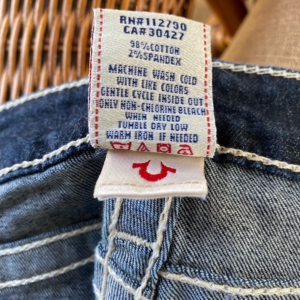 Vintage TRUE RELIGION Women’s High Rise Boot Cut Dark Jeans Size 28 Y2K Denim - Picture 6 of 6